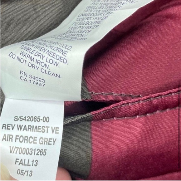 GAP Kids Reversible Puffer Vest Large Air Force Grey - Picture 5 of 6